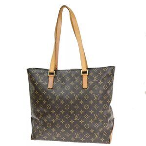 LOUIS VUITTON Cabas Mezzo Shoulder Bag Monogram Leather Brown